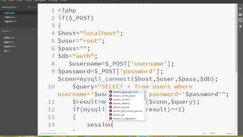 PHP MYSQL user authentication
