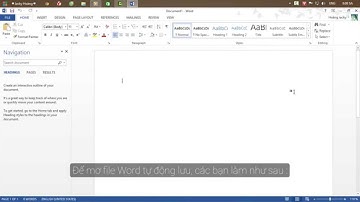 Cách Khôi phục file Word bị lỗi hay do mất điện đột ngột