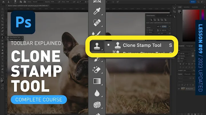 Clone Stamp Tool - Toolbar Explained & Demonstrated [Photoshop Tutorial for Beginners]
