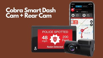 Cobra Smart Dash Cam + Rear Cam (SC 200D) – QHD+ 1600P Resolution, Built-in Wi-Fi & GPS