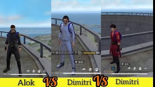 Alok vs Dimitri vs K Ability Test - Garena Free Fire