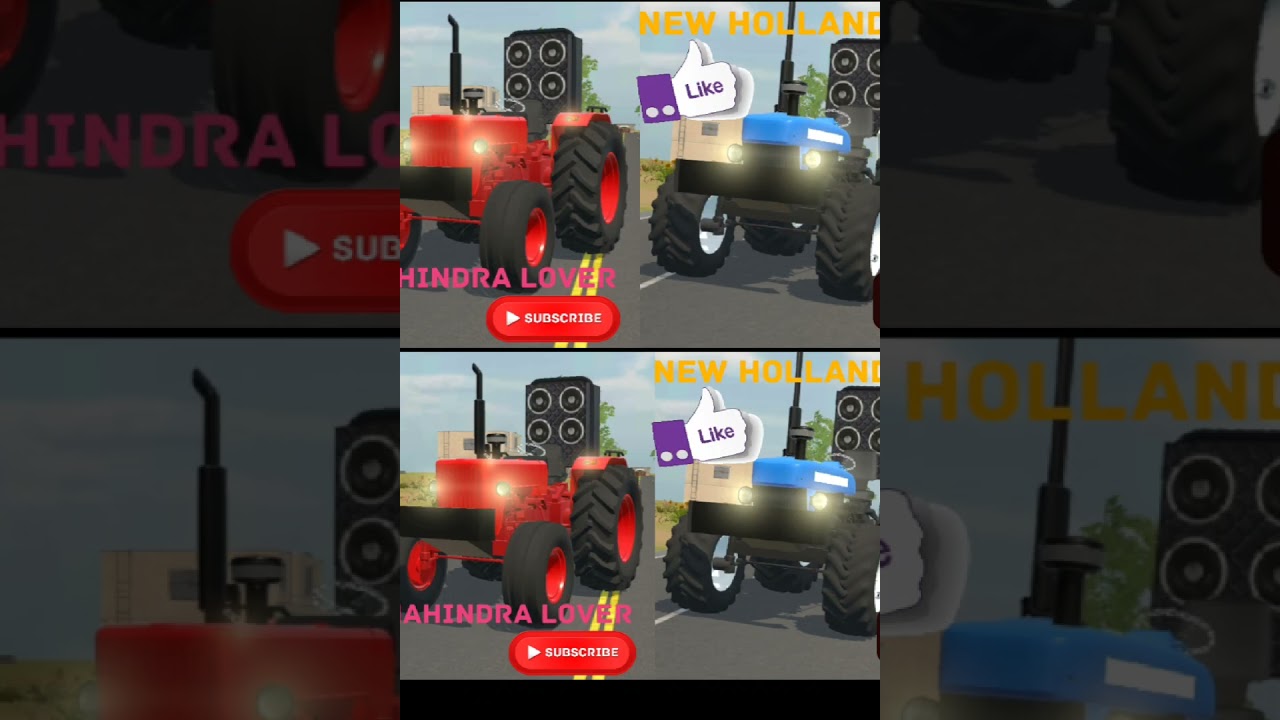 Mahindra vs New Holland tractor market 😱 compilation videos 