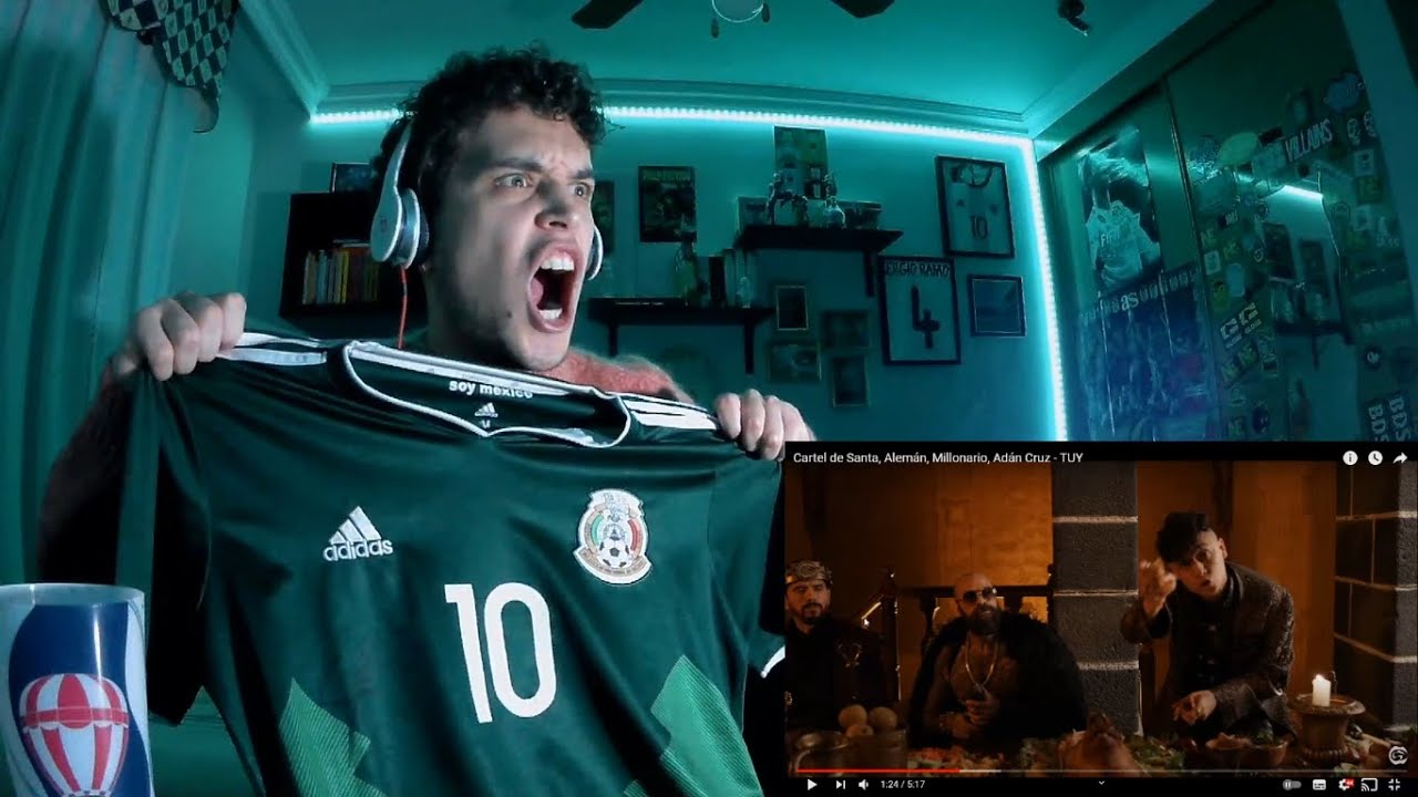 (ESPAÑOL REACCIONA POR 1º VEZ A RAP MEXICANO) Cartel de Santa, Alemán, Millonario, Adán Cruz​ - TUY