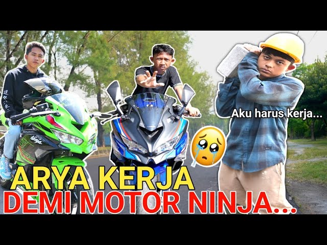 ARYA KERJA KERAS😭 DEMI BELI MOTOR KAYAK ARIK DAN SAPUTRA?? KASIHAN BANGET! | Mikael TubeHD class=