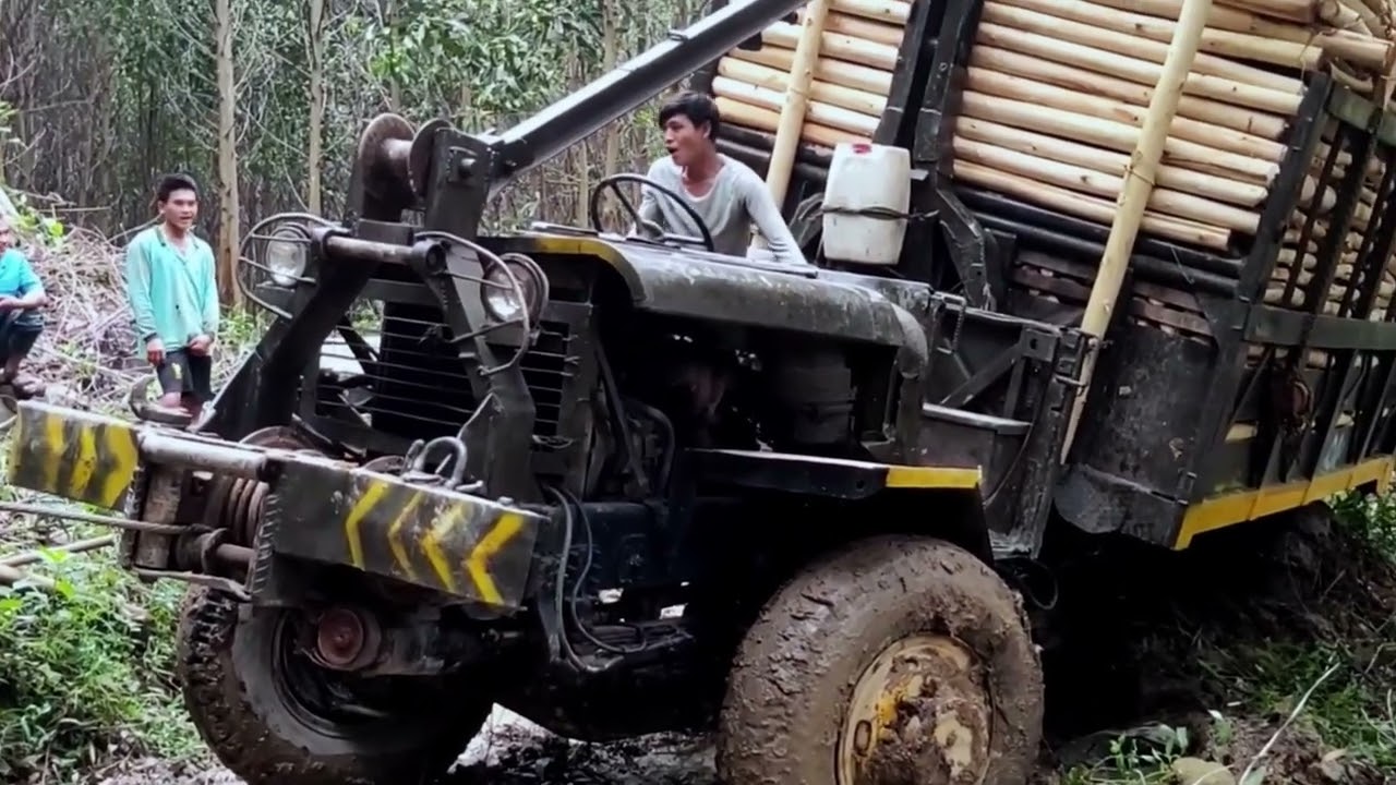 Modified Truck Carrying Glue Destroys Mountainous and Foresty Terrain  A Glimpse of the Hair
