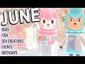 Animal Crossing New Horizons Guide to JUNE! Bugs, Fish, Events and More! (Northern Hemisphere)