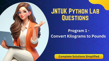 Python program that converts weight from kilograms to pounds|JNTUK R19 |Program-1