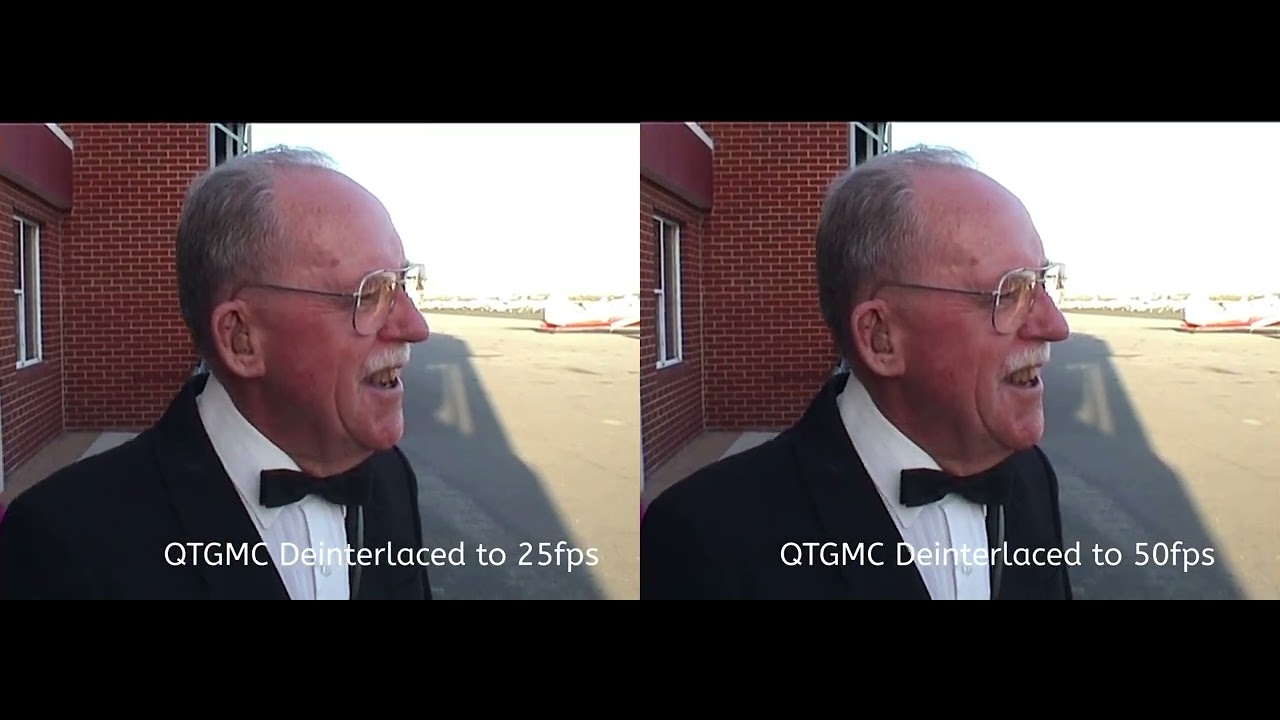 Comparison Deinterlaced 25fps vs 50fps from a 25fps Interlaced DV Source