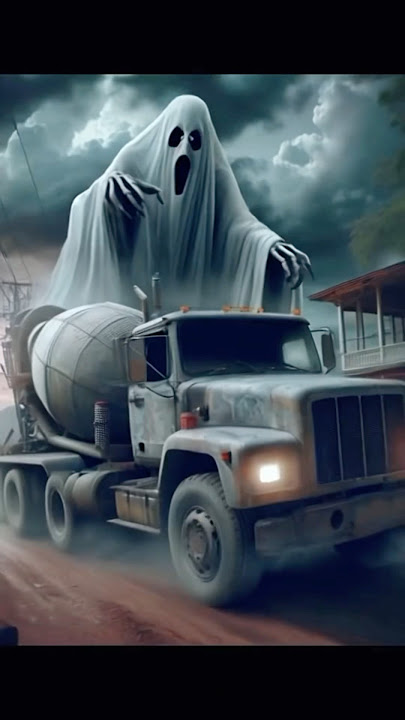 Haunted Concrete Mixer Truck #shortvideo #comedy