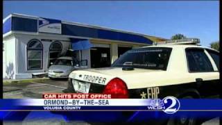 Car Hits Volusia Post Office