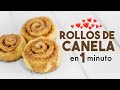 ROLLOS de CANELA en MICROONDAS 🤤 | en 1 minuto