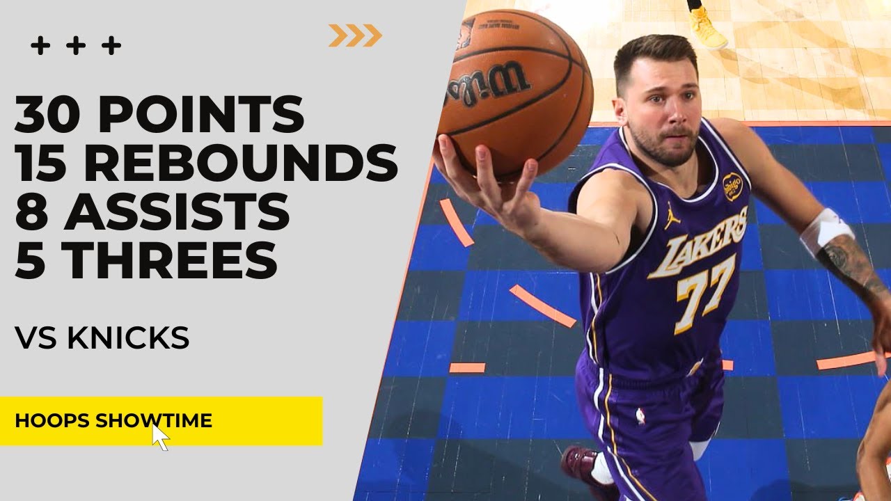 Luka Doncic 30 Points, 15 Rebs, 8 Assists, 5 Threes vs Knicks I 25 