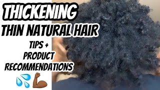 Thickening Thin Natural Hair| Thicken Hair| Grow Natural Hair| Thin To Thick