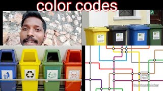 Color codes in waste management and  underground utilities