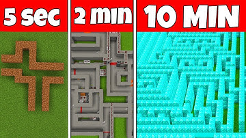 WE BUILT THE BEST SECURITY MAZE! 5 SECONDS VS 2 MIN VS 10 MIN