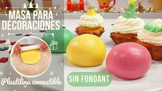 Plastilina o MASA COMESTIBLE | MASA PARA DECORAR TORTAS y GALLETAS | Decoraciones sin fondant