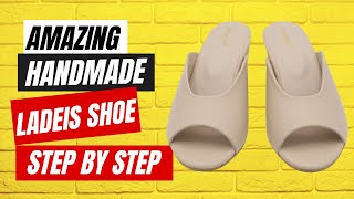 Crafting Elegance: DIY Off-White Ladies' Shoe Making Tutorial