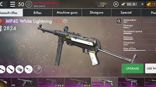 World War Heroes - Buying And Upgrading MP40 White Lighting +24 🔥 ( BETA SERVER )