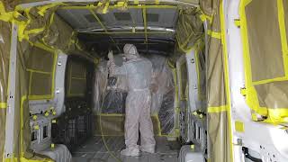 Spraying Spectrum on a Van Sound Deadening Project with Tophat Automotive - Second Skin Audio