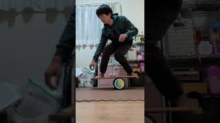 ollie day392!  train inner muscle wiz tanden. #surftraining #chakras #compressingfeet #indoboard #丹田
