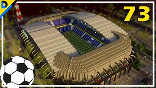 ⚽️¡ASÍ es el ESTADIO más EPICO de MINECRAFT que he hecho!  CONSTRUYENDO mi CIUDAD en MINECRAFT #73