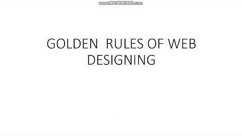 Golden rules of web designing
