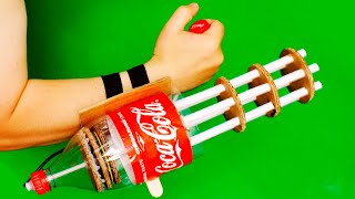 🔫 How To Make NERF MINIGUN Gatling from Coca-Cola PLASTIC BOTTLE DIY| MAD HANDMADE
