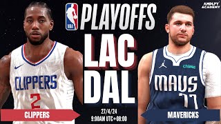 NBA PLAYOFFS GAME 3: CLIPPERS (4) vs MAVERICKS (5) | NBA 2K24 ULTRA REALISTIC GRAPHICS | K4RL 2K