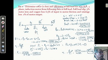 Electrical Machines |Numerical on Power stages  in Three Phase Induction Motor | Unit 5-8