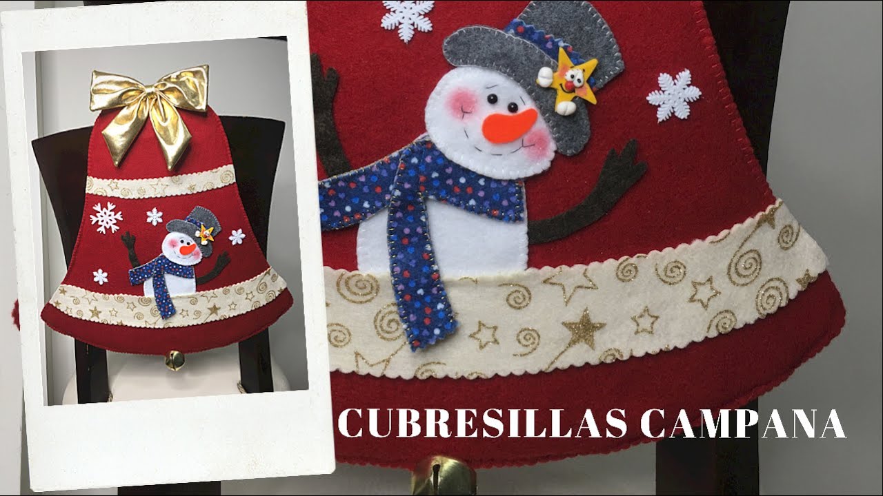 Cubresilla Navideño Campana parte 1 NIEVE Moldes Gratis 🎄🎄🎄