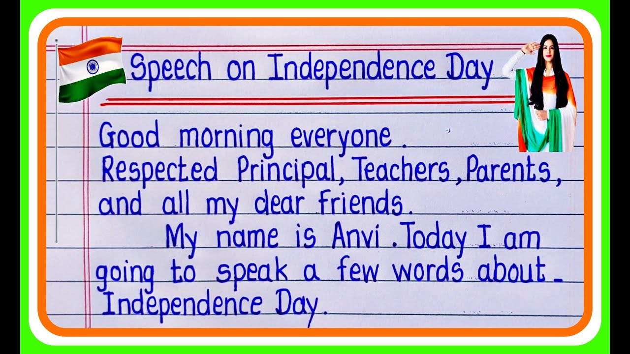 speech on independence day 2023 for class 1