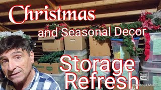 Our Christmas \& Seasonal Decor Storage\/ Prep for a Refresh!