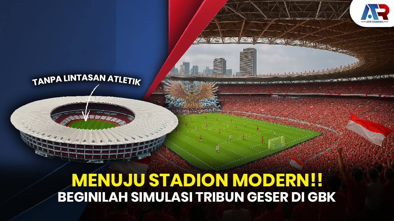 BEGINILAH JIKA GBK DIROMBAK‼️STADION MODERN DENGAN TRIBUN GESER KELAS DUNIA!