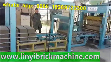 QT4-15 hydraulic system automatic concrete interlocking brick machine, cement block production line