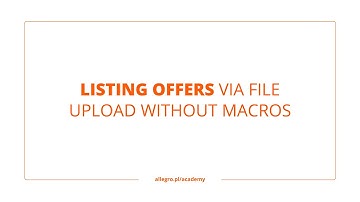Listing offers via file upload without macros