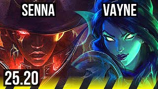 SENNA & Soraka vs VAYNE & Jarvan IV (ADC) | 500+ games | NA Master | 25.20