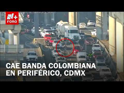 Cuatro colombianos detenidos tras asaltar camioneta de valores en Periférico, CDMX