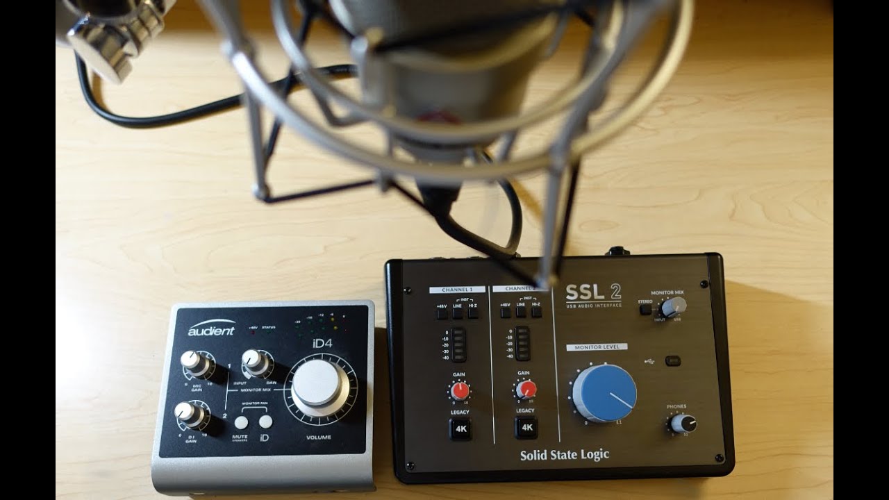 Solidstate logic ssl2 compared to audient id4 tlm 103 youtube