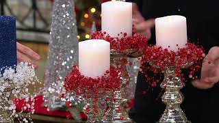 Set of 3 Cascading Pearl Candle Rings by Valerie on QVC