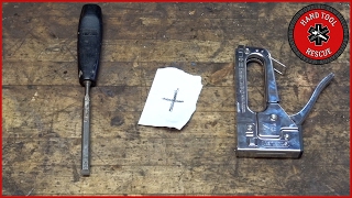 [Stapler Plane Experiment] Making a Chisel Plane from a Stapler (Kind of)