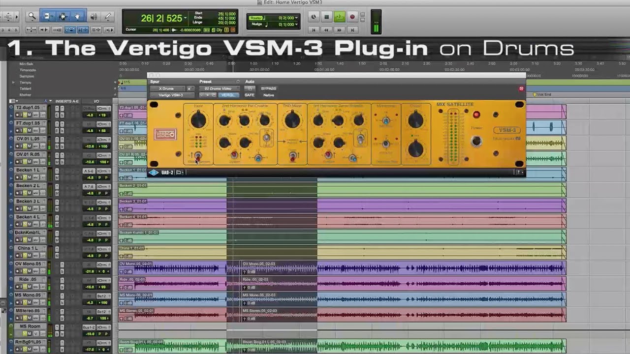 Uad Vertigo Sound Vsm 3 Mix Satellite By Brainworx Tutorial Youtube