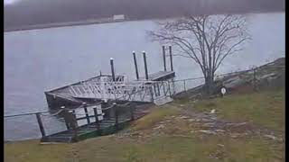 Storm Surge Overtakes Dock: A Timelapse