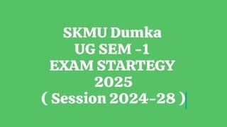 # EXAM STARTEGY # BSC SEM -1 SKMU Dumka university #bsc #Study tips # best time table