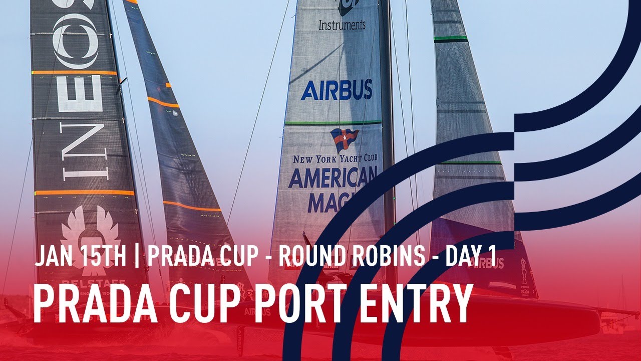 🔴PRADA Cup Port Entry Stern Camera | Round Robins Day 1