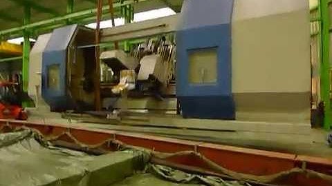 Unloading CNC Lathe NILES SIMMONS MACH4METAL 70 T Expeptionel Heavy Duty