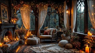 Download Lagu Autumn Glow 🍁🔥  Cozy Fireplace Ambience for Peaceful Sleep \u0026 Relaxation MP3