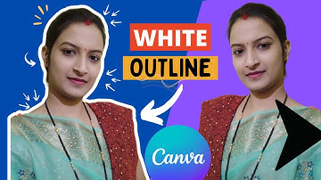 How to Add WHITE BORDER to Image in Canva [in HINDI] Photo Me White Border Kaise Banaye?
