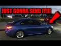 BMW OWNER NEARLY CRASHES SENDING IT LEAVING CAR SHOW!!!