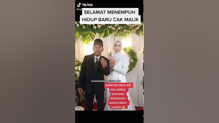 Selamat Menempuh hidup baruu cak malikk🙏😇