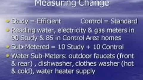 IAPMO ETS: Report on Sub-Metered Data - Part One